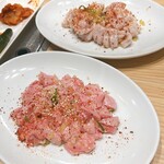 焼肉乃 富士吉 - コブクロ刺し･ミノ刺し(白)