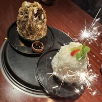 よろにく - かき氷　ほうじ茶とシロクマ