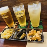 和彩むねや - ドリンクとおばんざい3種