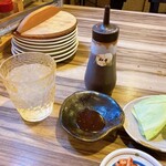 炭火焼肉 丸勢 - 味噌ダレ　※その他、醤油orおろしポン酢が、選べます