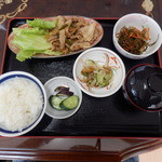 梁川ふれ愛ガーデン カフェ - 日替わりランチ、回鍋肉