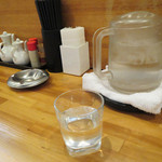 恵比朱 - 窓が無いカウンターの真ん中でとりあえず着席。