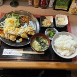 食事処 しらかわ - チキン南蛮定食800円、2025年2月現在