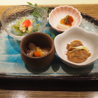 北新地 すし通 - 季節の付き出し4種