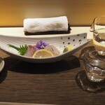北新地 すし通 - お造り2種 ＆ 上喜元