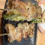 裏照ラス - レタス串（豚肉巻）ネギ（豚肉巻）