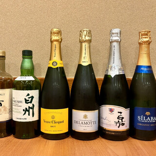 国産ウイスキーからシャンパンまで◆豊富なドリンクを取り揃え