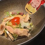 クラフタル - ジャガイモのパンケーキ　フォアグラ　コンテマッシュルーム　トリュフスープ