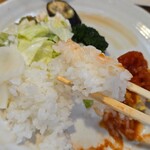 キッチン ブルー グローブ - ご飯をいただき