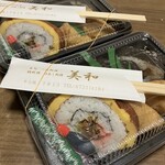 美和寿司 - 〈金曜限定販売〉持ち帰りランチ500円
◆助六寿司/細巻き/伊達巻盛合せ