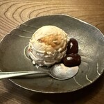 九つ井 - 黒蜜きなこアイス　お豆が美味