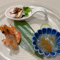 礼華　青鸞居 - 一口前菜三種盛り合わせ②