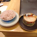 銀座 大石 - 雲子&モンドール（ウォッシュタイプのチーズ）