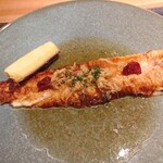 銀座 大石 - 舌平目のムニエル　さつまいももメチャ美味しい