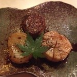 小料理野本 - あん肝と帆立のバルサミコソテー。絶品！