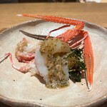 日本料理FUJI - 赤座海老に海老味噌と卵のソース