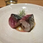 日本料理FUJI - 鯖蒸し煮　添えられた鯖白子も美味しい