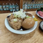 大衆酒場 西もり - 煮込豆腐と煮玉子