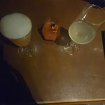 The Brick - マスターおすすめの一杯目(*‘ω‘ *)左端は泡塩ソルティードッグ(*‘ω‘ *)