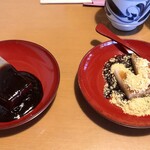 雀のお宿 - セットの味噌おでんとくず餅