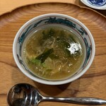 中華 大しげ - 「唐津産新ワカメを使ったフカヒレスープ」