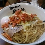 歌志軒 - 油そばでら盛り(350g)＋チーズ＋キムチ＋半熟玉子