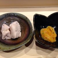 鮨処 つく田 - イサキの白子とイカの塩辛だったかな