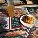 京おはぎ工房 - ひやしあめとみたらし団子3本