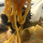 煮干しのビリー - 木嶋製麺所中太ちぢれも蘭王絡めて