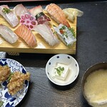 うお家 905 - 寿司定食（あら汁付き）￥1848-