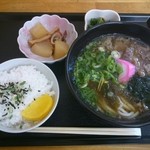 Yudaonsen Ekimae Udon - 「肉うどん定食」（６５０円）