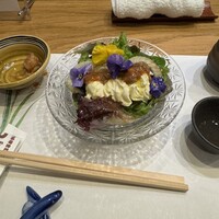 入谷鬼子母神門前のだや - うなぎハムとクリームチーズの酒盗和え