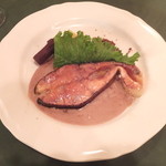 ワインレストラン ドミナス - ノルウエーサーモンのピノマリネ ウニソース