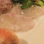 ワインレストラン ドミナス - タイの昆布〆カルパッチョ