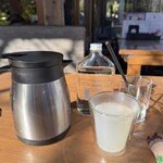 そば処 湧水 - いいちこボトル蕎麦湯割り