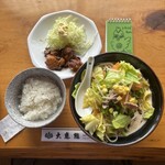 大恵鮨 - 塩タンメン(3辛)、テリヤキチキンセット