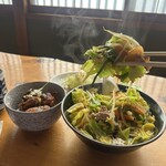 大恵鮨 - 塩タンメン(3辛)、テリヤキチキンセット