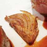 レ セゾン - 鴨肉のロティ バニュルスソース　オレンジ風味のフヌイユとラードを加えたパテ