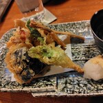 好富 - キス、タコの天ぷら盛り合わせ