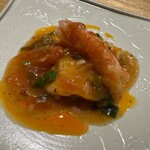 旬華 なか村 - 海老チリ　発酵トマト