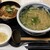 豊前裏打会 萬田うどん - 料理写真:「かけうどん」と「ミニかつ丼」
