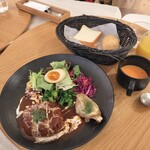 latte chano-mama - ハンバーグランチセット　2,981円