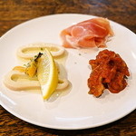 タベルナ サクハタ - ランチコース 1,400円　前菜(マリネ・ソテー・生ハム)