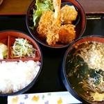 ひの亭 - 2014.06店長おすすめセット（1000円）、温そば