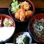 ひの亭 - 2014.06店長おすすめセット（1000円）、冷そば