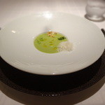 ポンテ デル ピアット - グリーンピースの冷製スープ