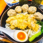 麺紡 - とり天鶏つくね載せうおとりとん