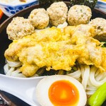 麺紡 - とり天鶏つくね載せうおとりとん