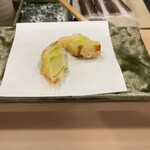 天白 - 下仁田葱の天麩羅