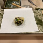 天白 - 芽キャベツの天麩羅